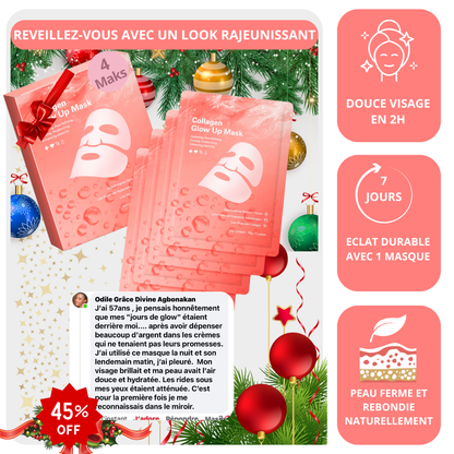 Masque Collagène anti-rides et hydratant 04 Masque en 01