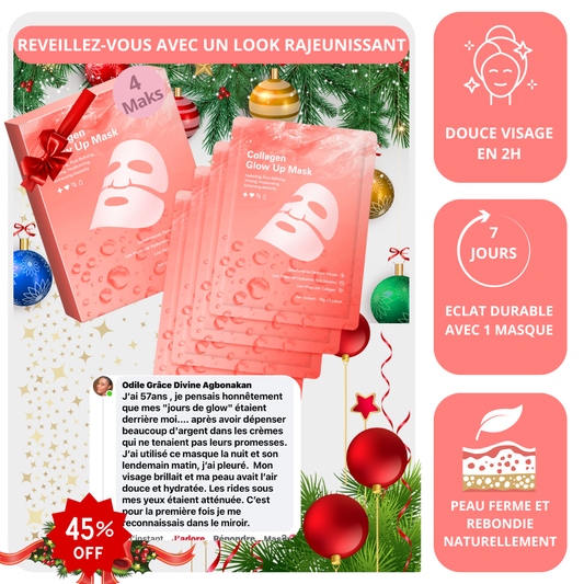 Masque Collagène anti-rides et hydratant 04 Masque en 01