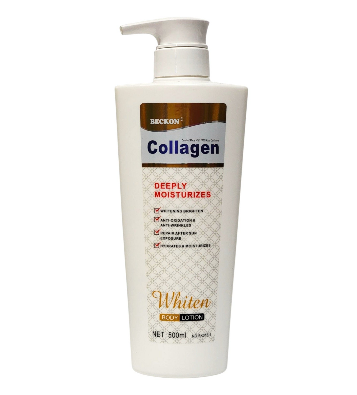 Lait Corporelle Adoucit Eclatant et Hydratant "BECKON COLLAGEN"